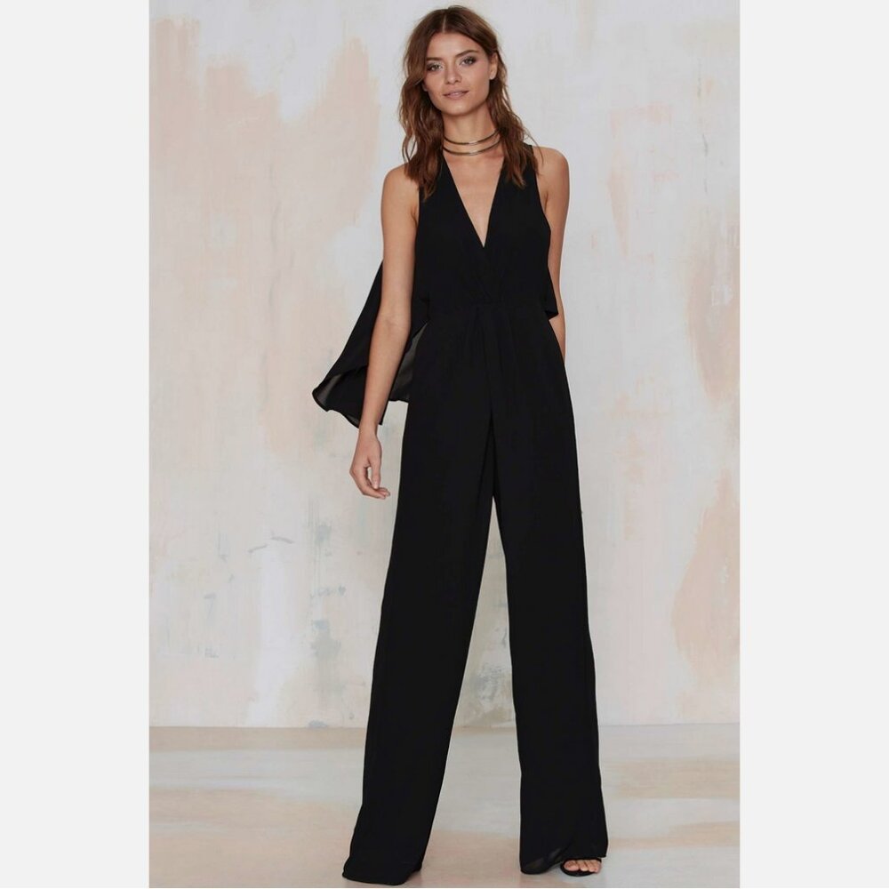Nasty Gal Paradise Found Plunging Jumpsuit